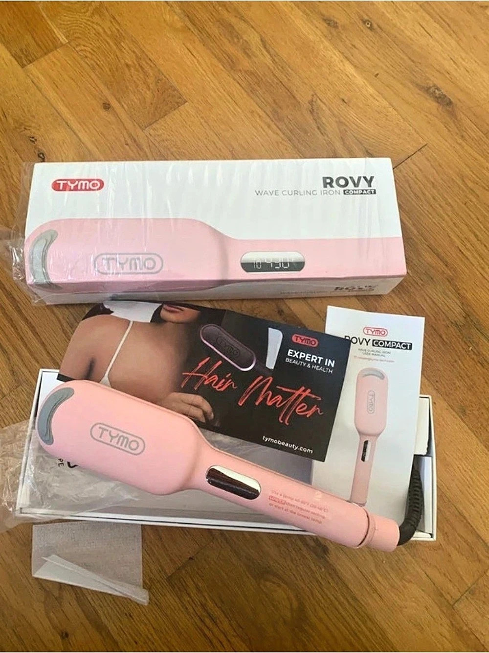 TYMO Rovy Compact Wave Curling Iron Pink